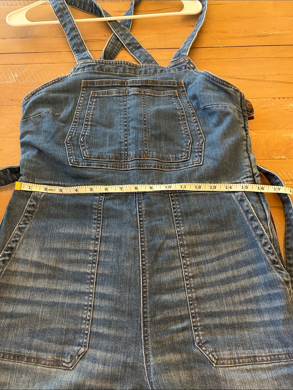 Duluth Trading Co Denim Bib Overalls Jumpsuit - Blue - Picture 4 of 9